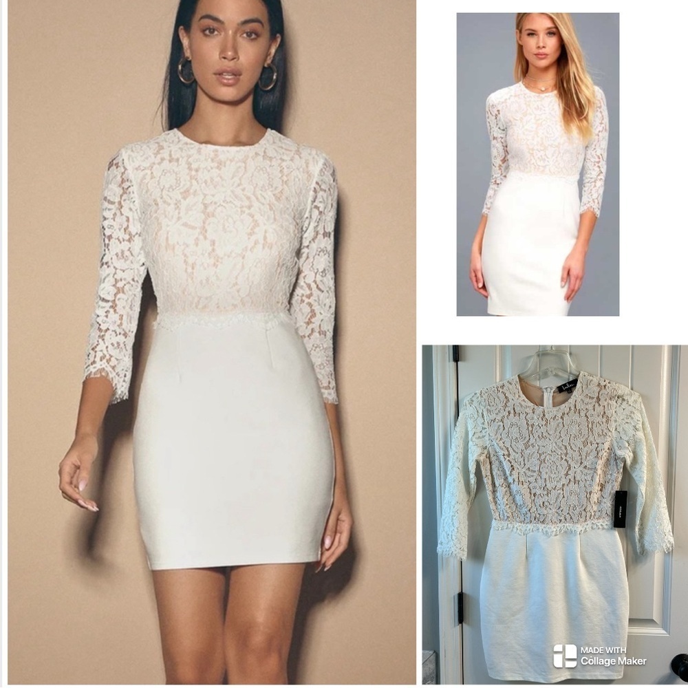 Lulus NWT She Knows lace top dress